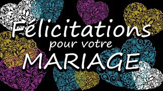 63  Félicitations mariage  Vœux de bonheur  animation dessin [upl. by Seessel]