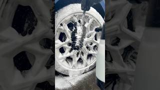 Wheel Cleaning ASMR satisfying carwashing wheelcleaning wheels rims automobile cars [upl. by Eirol]