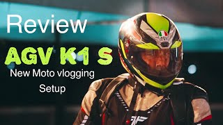 AGV K1S REVIEW  NEW MOTOVLOGING SETUP 2024  Zx6ragvhelmets [upl. by Calysta370]