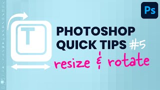 Photoshop Quick Tips 5 How To Resize amp Rotate Image shorts [upl. by Nylevol]