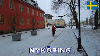 Nyköping  Virtual Walking Tour in 4K  December 2022  Sweden [upl. by Rowell726]