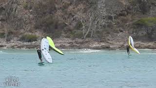 Pambula River 2 very light wingfoil few more arriving for the Merimbula Surf Classic [upl. by Kirshbaum]