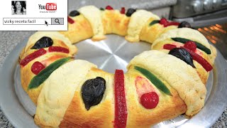 Cómo hacer ROSCA DE REYES  VickyRecetaFacil [upl. by Reames]