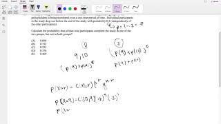 SOA Exam P Question 41  Bernoullis Trial [upl. by Ossy]