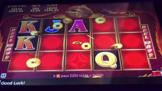 5 Treasures slot machine  2 bonuses over 500 each [upl. by Fredericka]