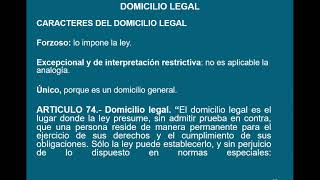 El domicilio de las personas humanas en el Código Civil y Comercial [upl. by Ahseyt]