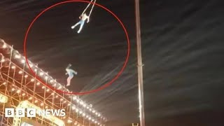 Tragic Fall Chinese Acrobat Dies During HighFlying Performance China ChineseAcrobat TragicFall [upl. by Howlan]