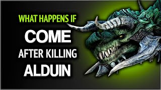 Skyrim ٠ What Happens if you Come to Durnehviir After Killing Alduin [upl. by Ahcila]