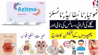 Azitma 250mg uses in urdu Azithromycin 250mg amp500mg uses AntibioticsAntibacterialReview [upl. by Sungam90]