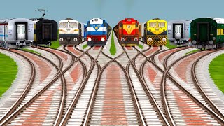 8TRAINS CROSSINGS ON BUMPY 3D ANIMATED RAILROAD TRACKS  Train Simulator 2024  ts2022 [upl. by Ettenna]