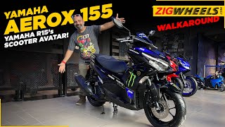 Yamaha Aerox 155 Walkaround Video  India’s Fastest Scooter [upl. by Seuqram]