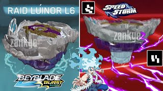 NEW RAID LUINOR L6 GAMEPLAY  OLD LUINOR QR CODES BEYBLADE BURST SURGE [upl. by Thibaud]