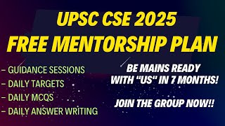 Free of Cost Mentorship for UPSC 2025 with Satyam Jain UnderStand UPSC  UPSC 2025 Strategy [upl. by Morty272]