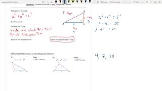 Lesson 81 Day 1  Pythagorean Theorem [upl. by Maje306]