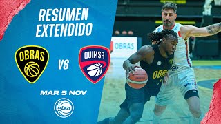 🏀Resumen Extendido Obras Basket vs Quimsa  La Liga Nacional Argentina 202425 [upl. by Etteragram999]