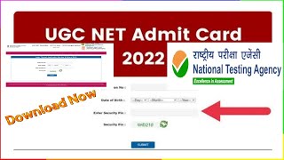 UGC Net Admit Card Download National Testing Agency Admit Card [upl. by Jerrilyn]