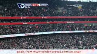 Arsenal vs Spurs 21 Bendtner scoremkv [upl. by Wendi]