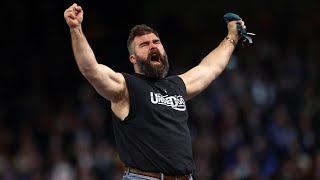 Jason Kelce Shows Off Amazing Weight Loss Results at Eagles Practice After Retirement [upl. by Swor]