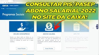 COMO CONSULTAR PISPASEP ABONO SALARIAL 2022 PELO COMPUTADOR site oficial da caixa [upl. by Yrekaz]