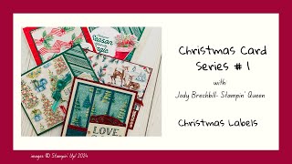 Christmas Card Series  1 Christmas Labels [upl. by Assiralc]