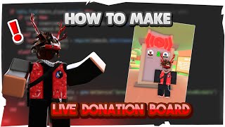 How To Make A Live Donation Board In Roblox Studio PLS DONATE KIT [upl. by Komsa]