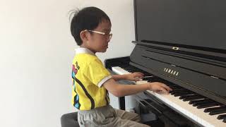 Mozart Sonata in C K545 Movement 2 by Jonah Ho age 6 recorded in 2017 [upl. by Iru]