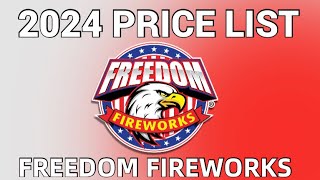 2024 Freedom Fireworks PRICE LIST  California Safe amp Sane [upl. by Mchail]