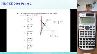 HKCEE 2001 Paper 2 Q49 LP given graph [upl. by Jaquenette]