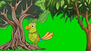 Parrot Bird Green Screen  Green Screen Bird Character [upl. by Stanford]