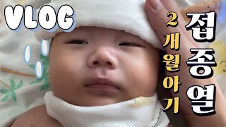 vlog  초보 엄빠의 성장통  2개월아기  접종열  소확행  첫 아기 수영  육아  일상 브이로그  아기 발달 [upl. by Anirahtak426]