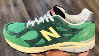 New Balance 990v3 Teddy Santis Green Yellow Made in USA Shoes [upl. by Neda]