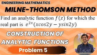 Milne Thomson Method Problem 5  Construction of Analytic Functions [upl. by Zoie]