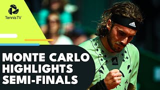 Tsitsipas vs Zverev Davidovich Fokina vs Dimitrov  Monte Carlo 2022 SemiFinal Highlights [upl. by Suiravad566]