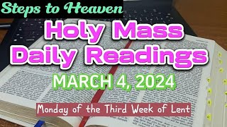 HOLY MASS DAILY READINGS  MONDAY MARCH 4 2024 [upl. by Arst700]