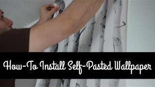 How To Hang Prepasted Wallpaper for Beginners paper by Bouclair Home  DIY [upl. by Banwell602]