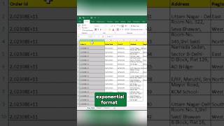 How to convert Exponential Formate to proper Format  youtubeshorts keyskills msofficetraining [upl. by Godden]