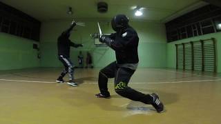 Sparring Side Sword and Dagger VS Schiavona and Dagger [upl. by Parrisch]