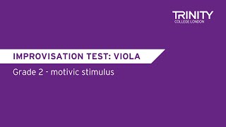 Trinity College London Grade 2 Viola Improvisation Test motivic stimulus [upl. by Mulloy]