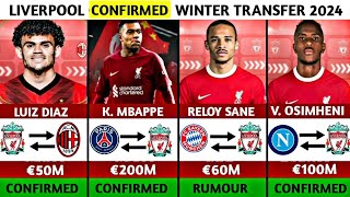 ⛔ LIVERPOOL ALL CONFIRMED ✅ AND RELEASE ❌ TRANSFER 2024 MPAPPE LUIZ DIAZ RELOY SANE OSIMHEN [upl. by Oznerol]