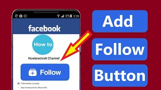 Facebook Followers Settings to Add Follow Button on Facebook Account 2023  Howtosolveit [upl. by Long]