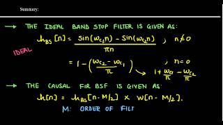 Mod3 Lec10 Design of Band StopReject Filter [upl. by Pippo27]