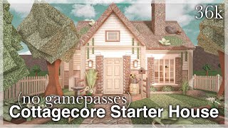 Bloxburg  Cottagecore Starter House Speedbuild no gamepasses [upl. by Solrak]