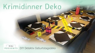 DIY Escape Room Krimidinner Detektiv Agenten Party Deko selber basteln  minipresentscom [upl. by Fraser]