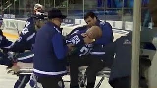 Brutal Footage Of Ice Hockey Player’s Throat Getting Slashed By Skate Emerges Online [upl. by Nevur4]