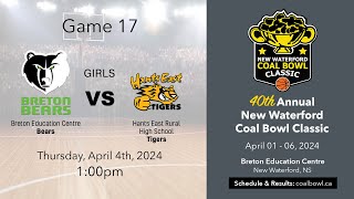 Coal Bowl 2024 Game 17 GIRLS  Breton Education Centre vs Hants East Rural High School [upl. by Bela406]