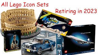 All Lego Icons Sets retiring 2023 Updated [upl. by Yrreg]