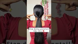 Try this knot ponytail hairstyle hackhairstyle ponytail hacks hairtutorial shorts viral [upl. by Ravid]