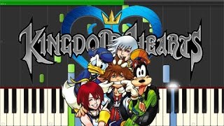 Kingdom Hearts  Welcome to Wonderland Piano Tutorial Synthesia [upl. by Gower]