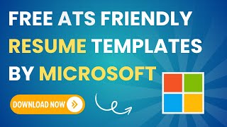 Free ATS Friendly Resume templates by Microsoft  Lets Code [upl. by Annenn]