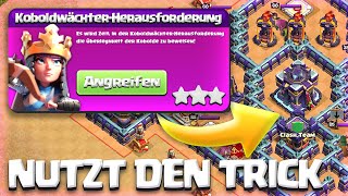 Koboldwächter Herausforderung EINFACH auf 3 Sterne  Clash of Clans deutsch [upl. by Lledyl686]